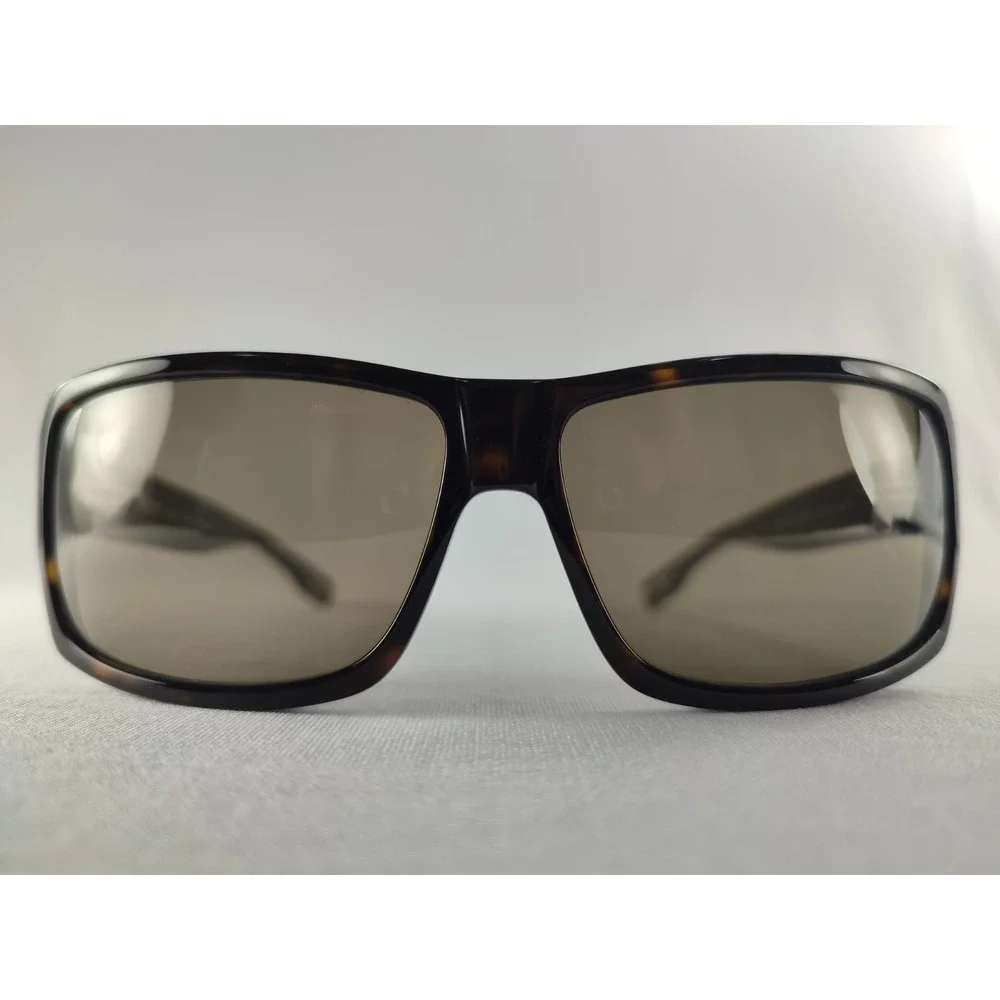 Hugo Boss BOSS 0168/U/S Tortoise Havana Rectangle Wrap Sunglasses Made In Italy